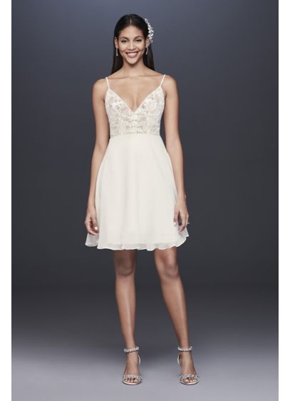 Short A-Line Casual Wedding Dress - DB Studio