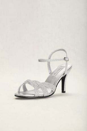 silver bridesmaid shoes