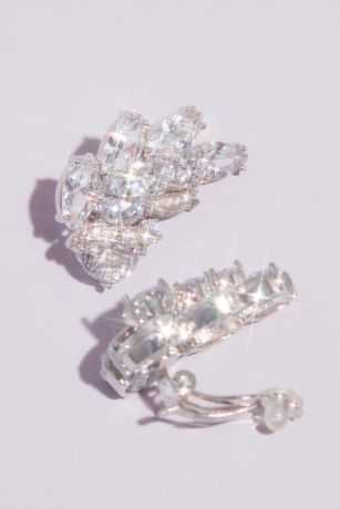 Vintage Gold Flower Citrine Earring Studs Leaves Branch Clip On Climbing  Clip On Earrings Crawler Clip On Earrings Wedding Bride