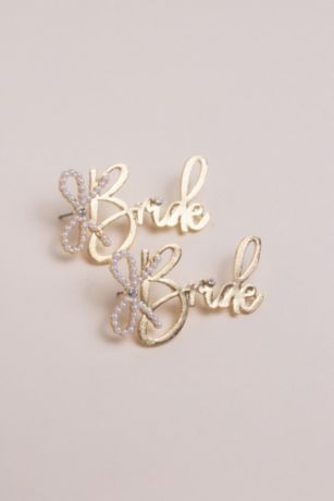Picture of Pearl Bow Bride Earrings