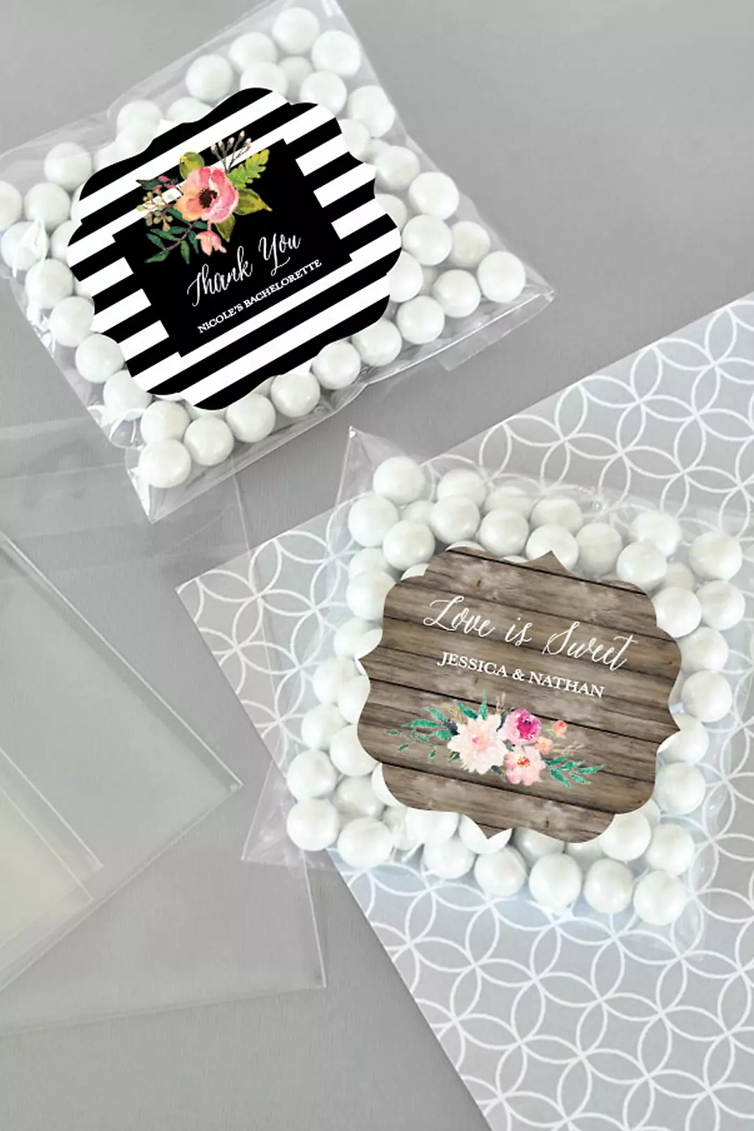 Personalized Floral Garden Candy Bags Set of 24 Image