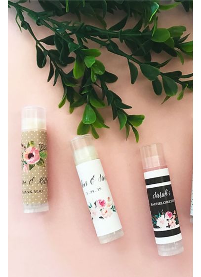 Personalized Floral Garden Lip Balm Tubes - Bridal shower guests will love taking home these