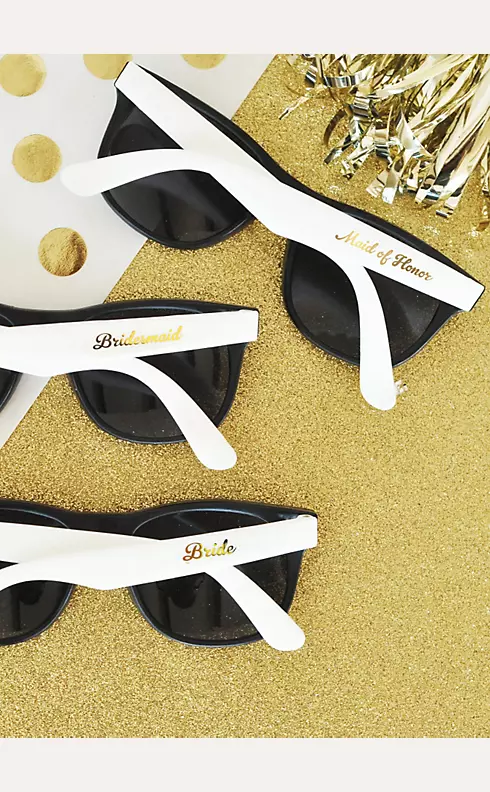 White Bridal Party Sunglasses Set of 6 Image 1