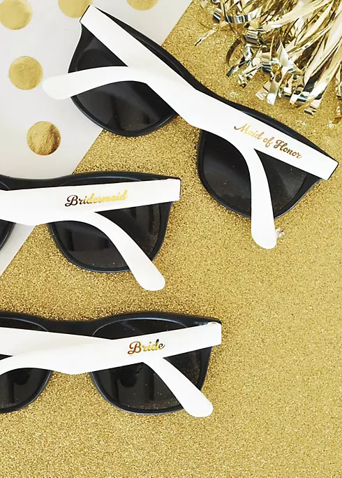 White Bridal Party Sunglasses Set of 6 Image 1