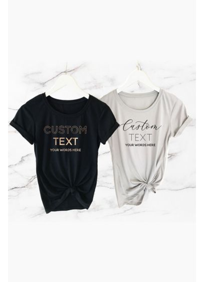 Personalized Fitted Tee - Custom text t-shirts make a fun and stylish