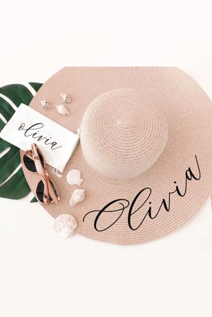 white floppy hat wedding