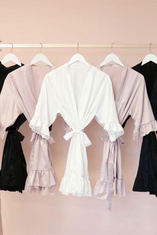 ruffle bridal robe