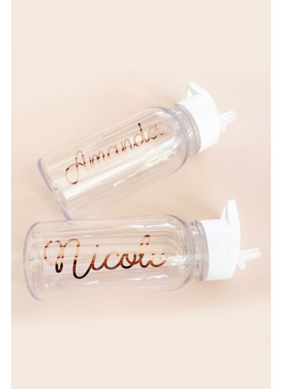 Personalized Clear Sports Bottle - Wedding Gifts & Decorations