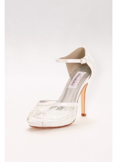 lace up peep toe platform statement heel
