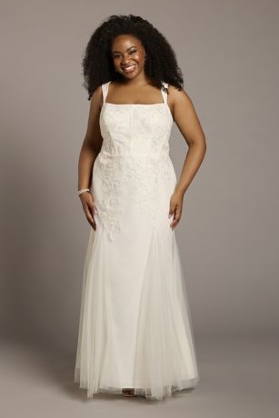 Picture of Tulle Lace Applique Corset Mermaid Wedding Dress
