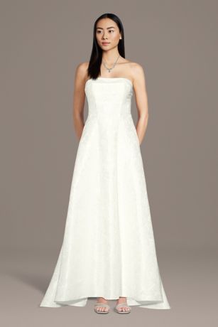 Picture of Strapless Brocade A-Line Wedding Dress