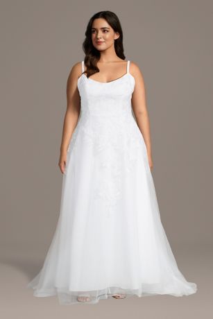 Picture of Floral Tulle Low-Back A-Line Wedding Dress