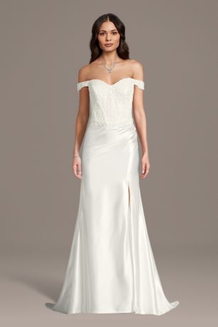 Picture of Sweetheart Sculpting Satin Mermaid Wedding Dress