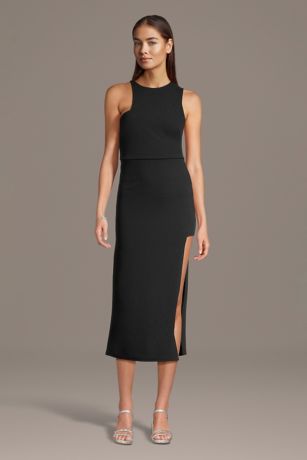 Picture of Modern Cutout Crepe Sheath Dress