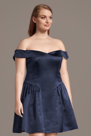Picture of Off-the-Shoulder Drop Waist A-Line Mini Dress