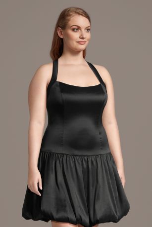 Picture of Tank Bubble Hem Mikado Mini Dress