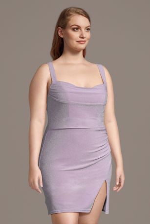 Picture of Square Neck Metallic Tank Mini Dress