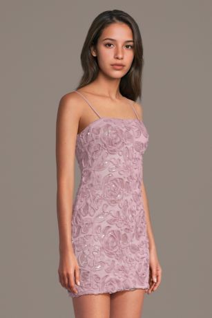 Picture of Sequined Floral Soutache Mini Dress