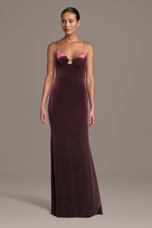 Picture of Velvet V-Neck Corset Sheath Dress