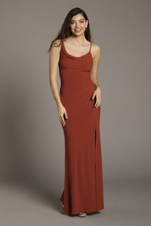 Picture of Jersey Sheath Dress with Asymmetrical Straps