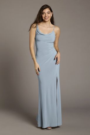 Picture of Jersey Sheath Dress with Asymmetrical Straps