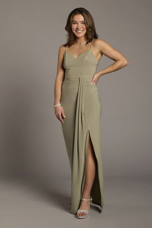 Picture of Jersey V-Neck Ruched Sheath Dress