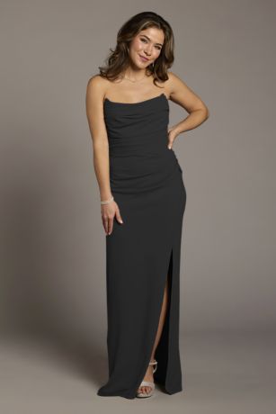 Picture of Crepe Sculpted Neckline Sheath Dress