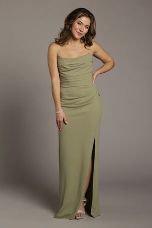 Picture of Crepe Sculpted Neckline Sheath Dress