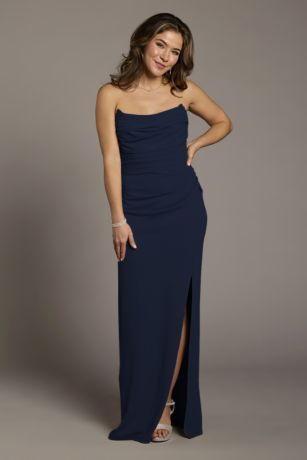 Picture of Crepe Sculpted Neckline Sheath Dress