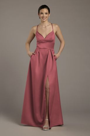 Picture of Satin Empire Waist Ball Gown