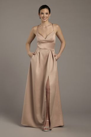 Picture of Satin Empire Waist Ball Gown