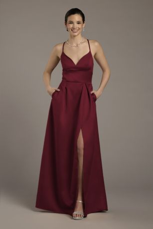 Picture of Satin Empire Waist Ball Gown