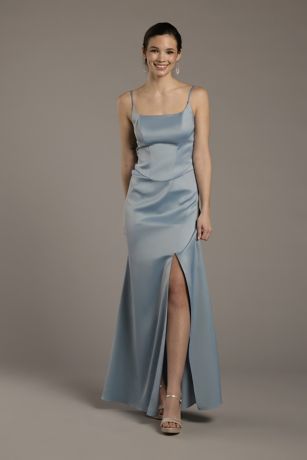 Picture of Stretch Satin Basque Waist Sheath Dress