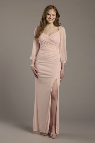 Picture of Mesh Billow Sleeve Sheath Dress