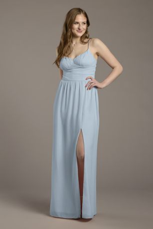 Picture of Chiffon Spaghetti Strap A-Line Dress with Slit