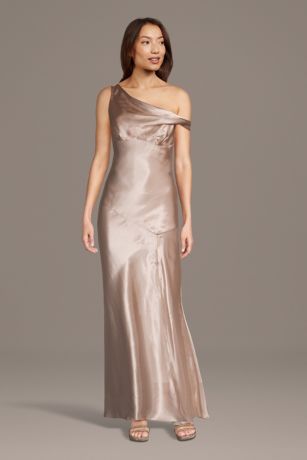 Picture of Charmeuse Asymmetrical Sheath Dress