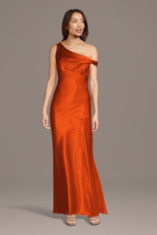 Picture of Charmeuse Asymmetrical Sheath Dress