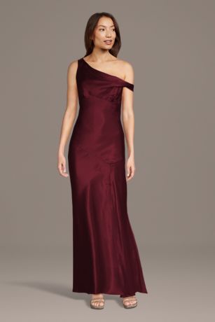 Picture of Charmeuse Asymmetrical Sheath Dress