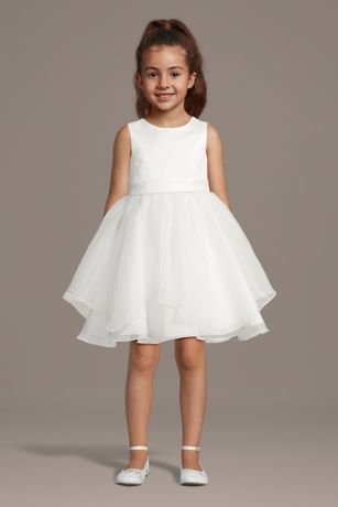 Picture of Sleeveless Organza Ruffle Skirt Flower Girl Dress