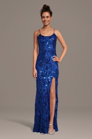 Picture of Pattern Sequin Spaghetti Strap Sheath Dress