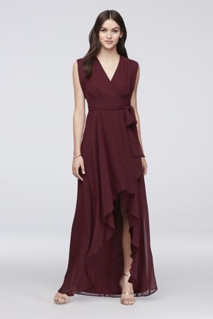 david's bridal wrap bridesmaid dress