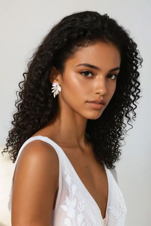 Picture of Elcie Marquise Crystal Drop Earrings