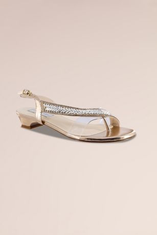 Picture of Low Heel Sandals with Mirrored Strap