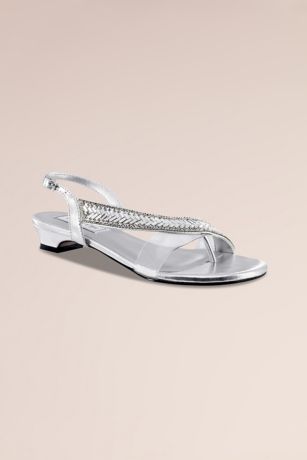 Picture of Low Heel Sandals with Mirrored Strap