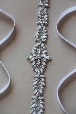 Picture of Handmade Opal and Swarovski Crystal Sash