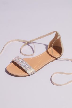 gold sandals david's bridal