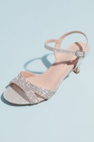 low heeled silver shoes