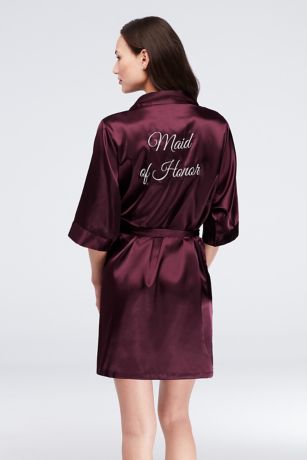 maid of honor satin robe