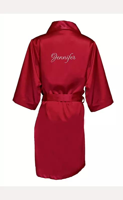 Personalized Embroidered Name Satin Robe Image 1