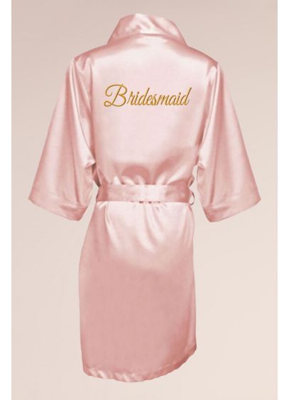 Embroidered Bridesmaid Satin Robe - Wedding Gifts & Decorations